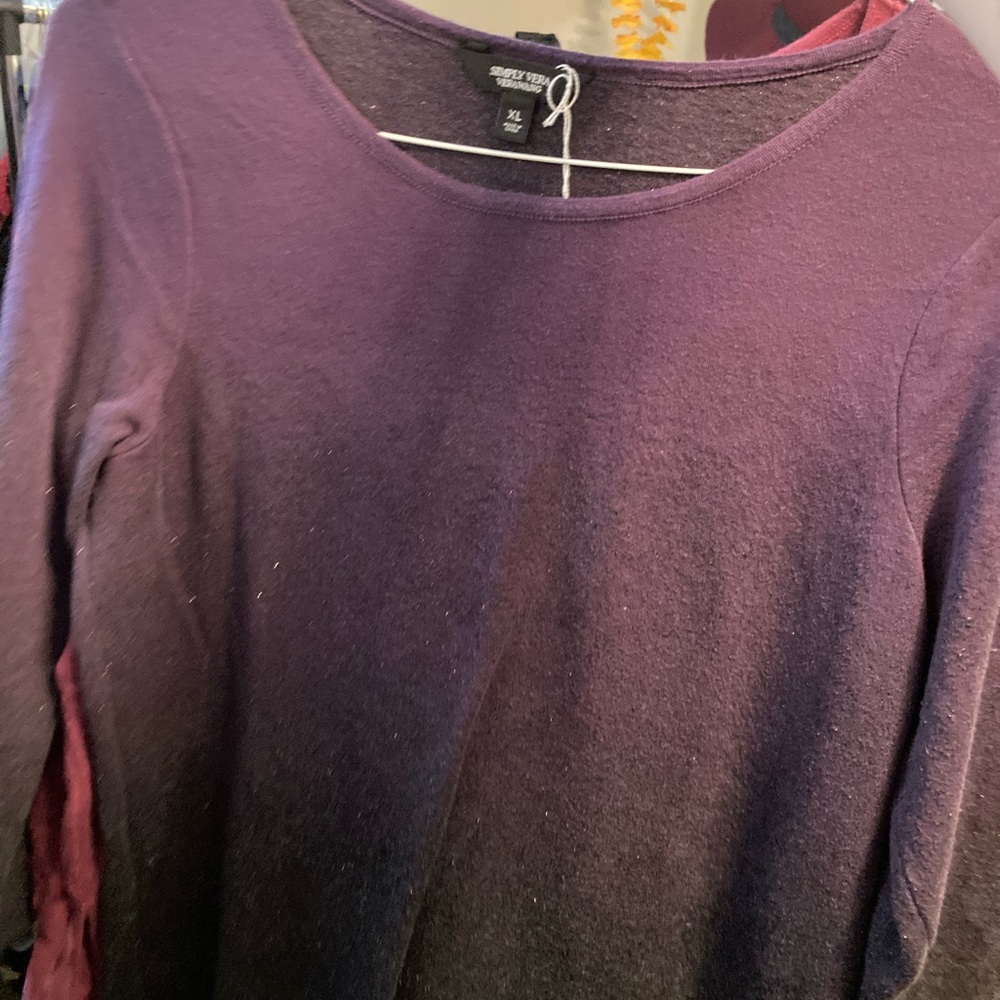 Simply Vera Vera Wang Purple Ombré Sweater